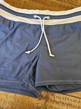 Free Country Blue Swim Shorts with White Drawstring